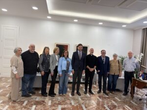 Reunión del nuevo presidente de Cáritas, D. Pablo Beltrán, con el alcalde, José Manuel Prieto