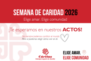 Cáritas Gandía celebra la Semana de la Caridad 2026 bajo el lema “Elige amor, elige comunidad”